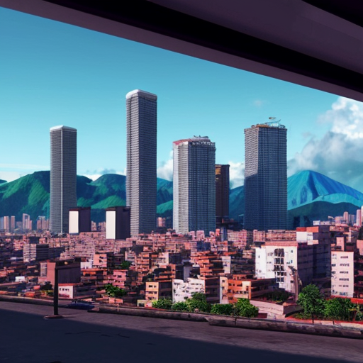 Venezuela Caracas in 2030 with no noises and beautiful cities