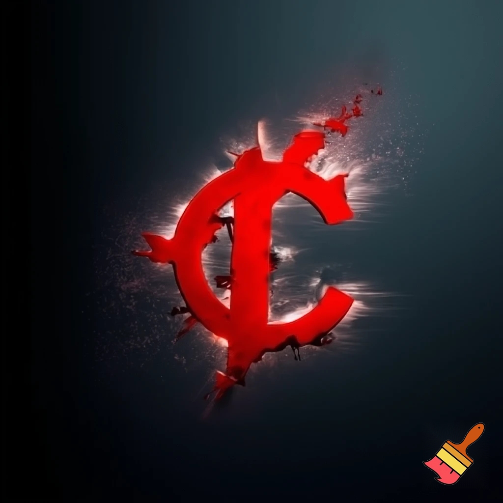 dissolving C logo colored #FF3131 PNG