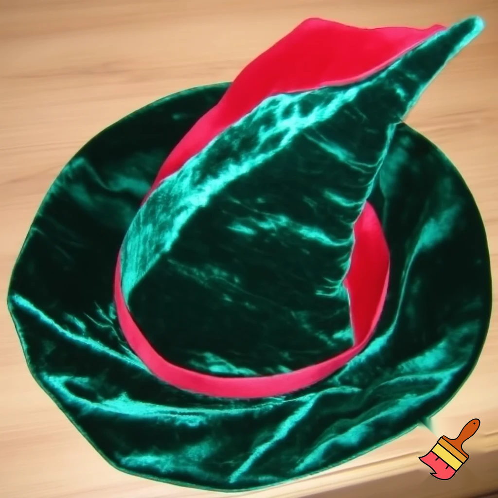 Fabric and velvet Christmas wizard hat Christmas hat