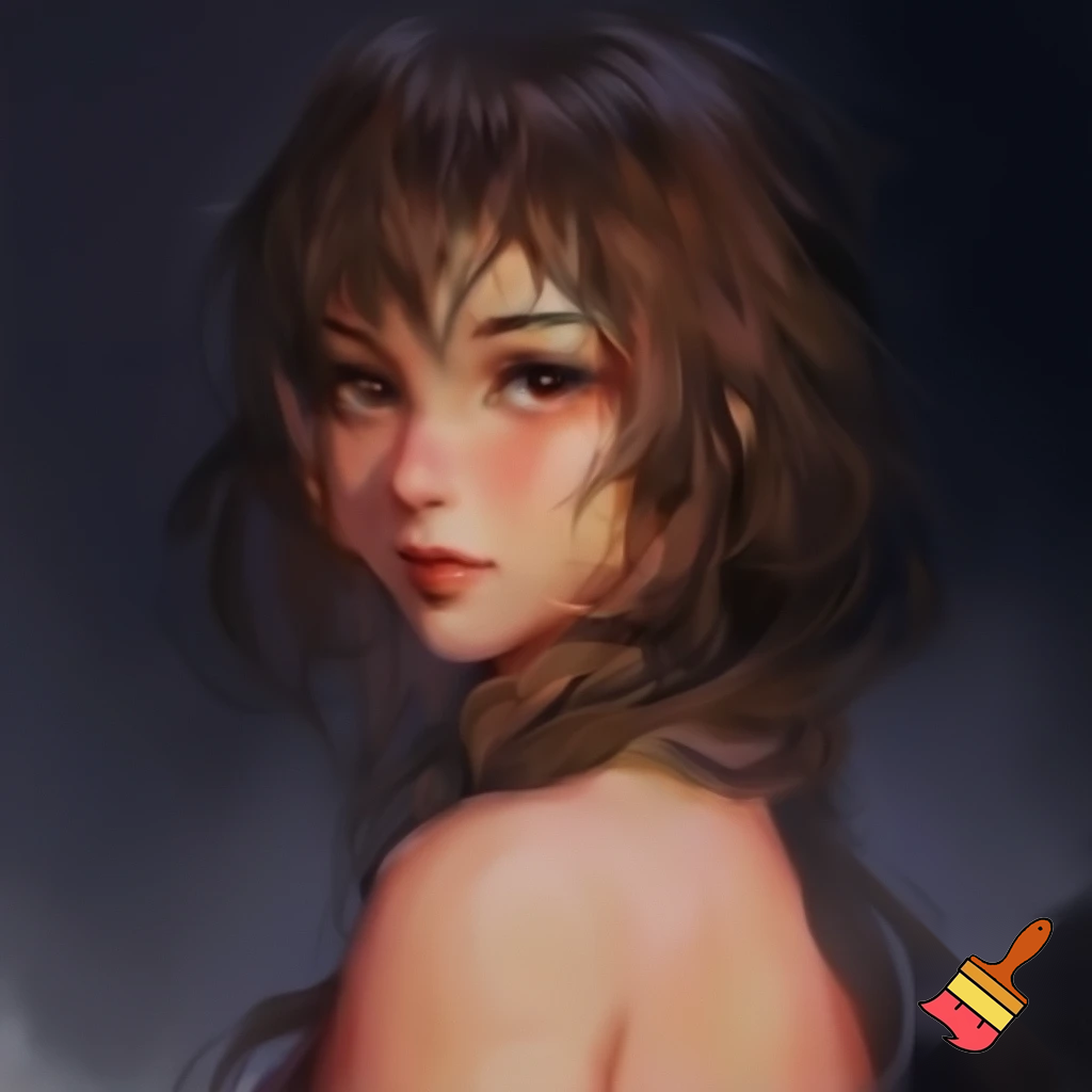 An anime women that is completely nude 