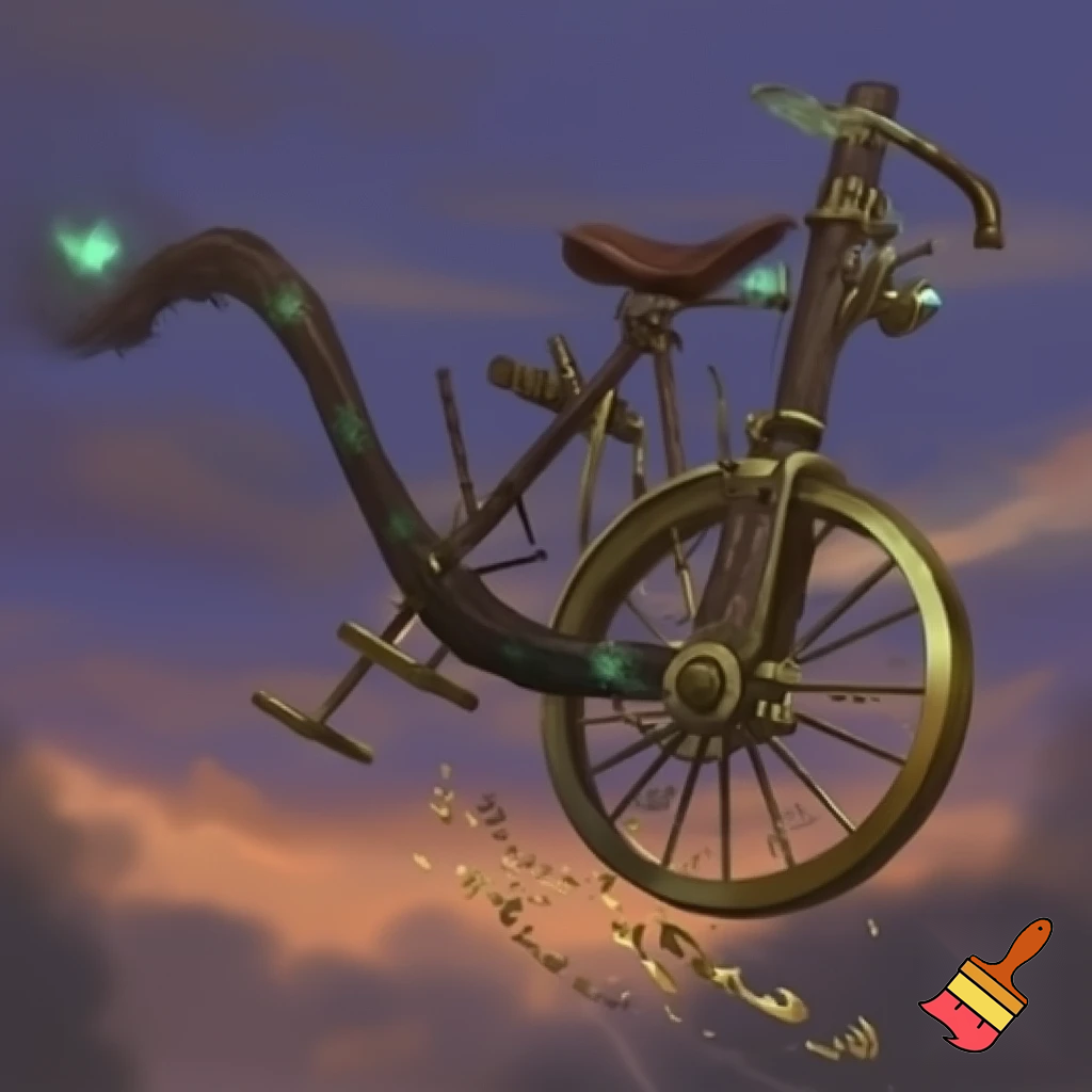 Flying bike broomstick