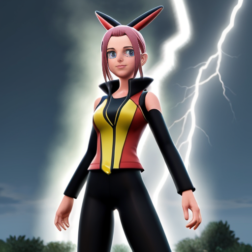 A lightning vmax Pokemon original character
