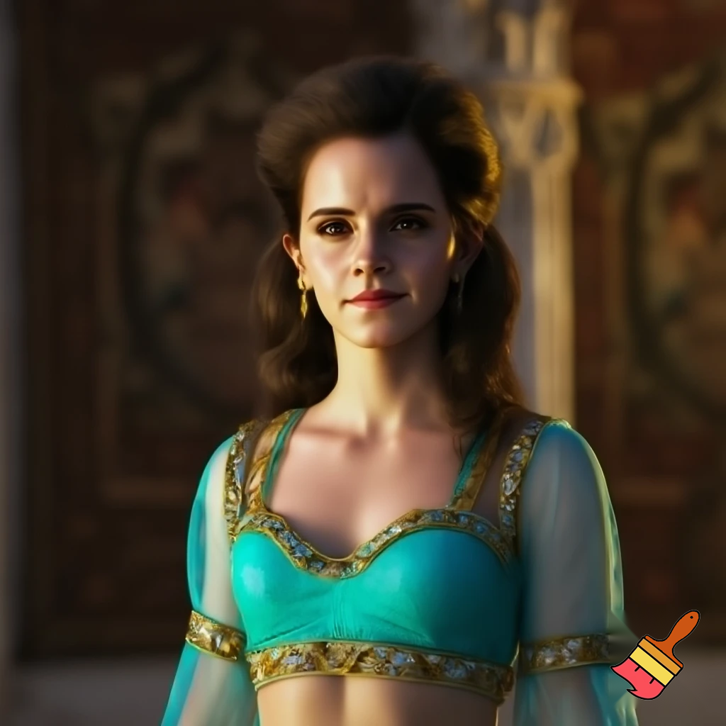 emma watson as princess jasmine dress 