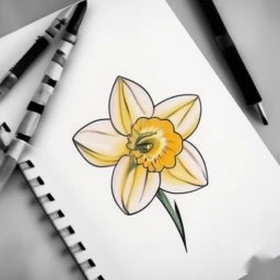 march birth flower tattoo