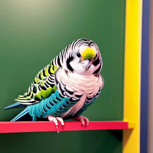 murray the budgie green with a yellow head