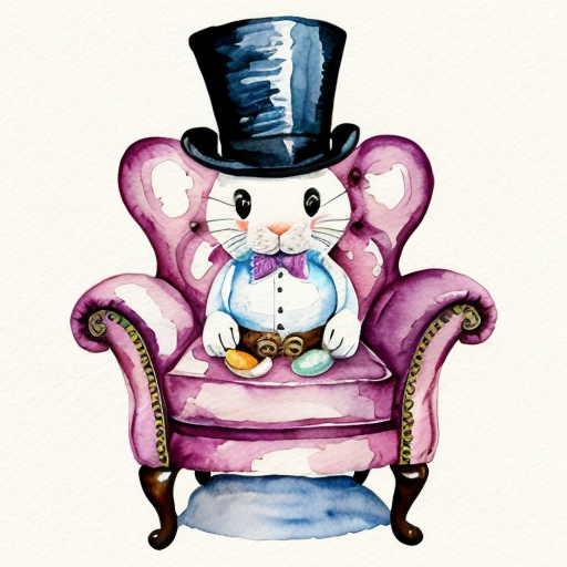 🏰 a chair van chair Easter bunny chair
Easter bunny with a top hat mascot costume