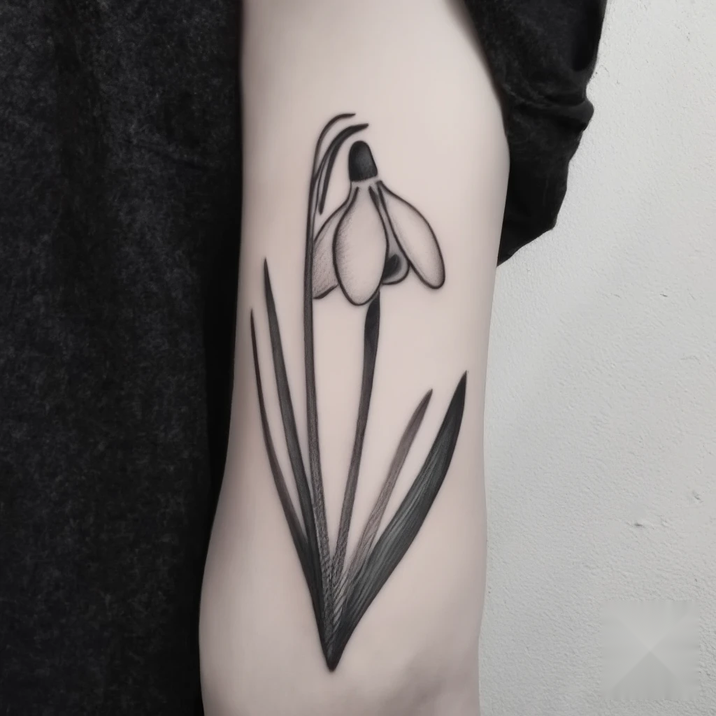 january birth flower tattoo