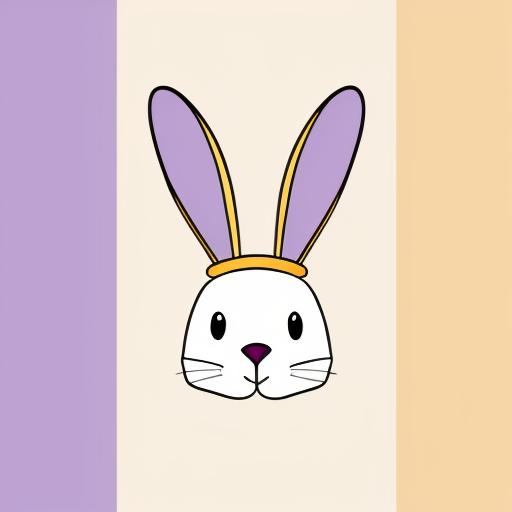  Purple and white Easter bunny headband top hat headband with gold