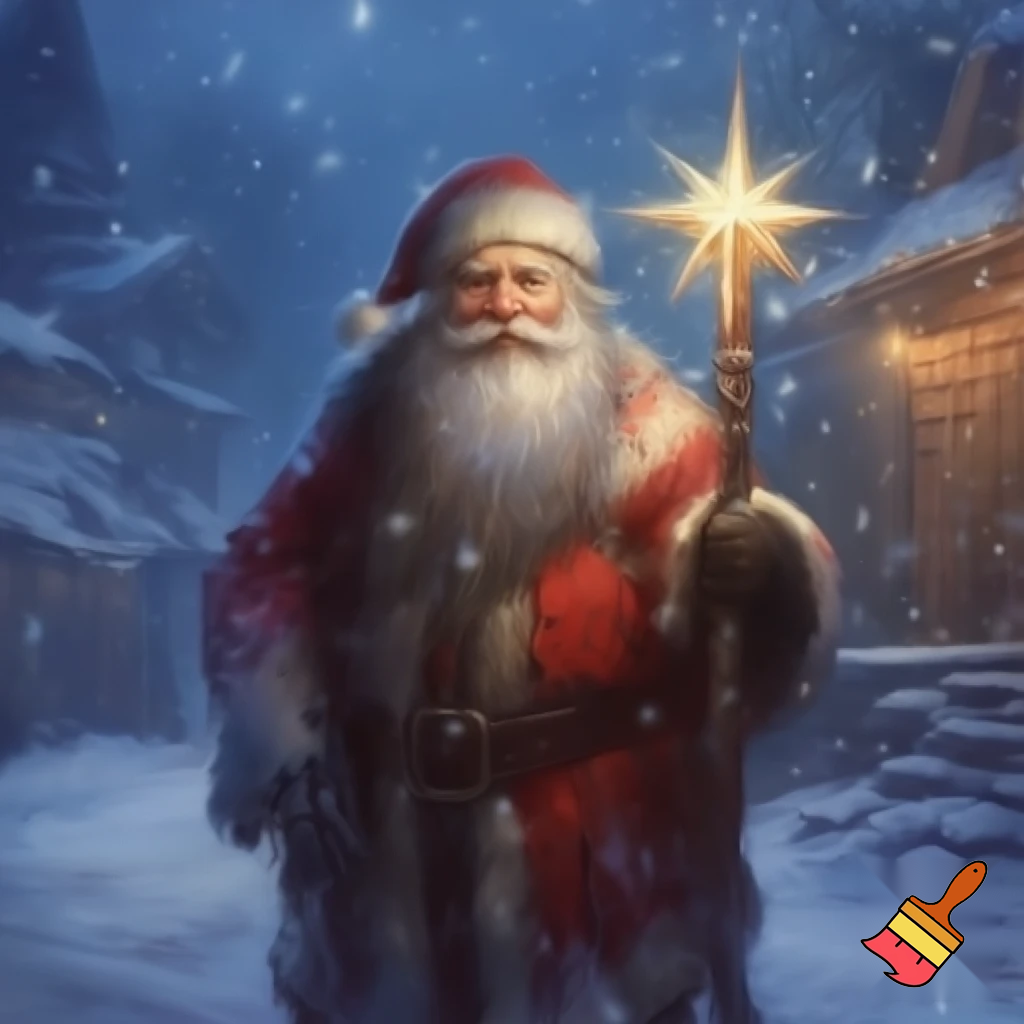 The real Santa Claus Russia walking stick star Santa Claus