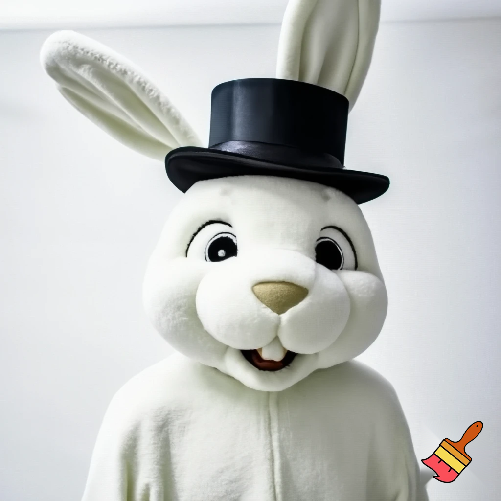 Easter bunny mascot costume top hat magic toy special top hat
