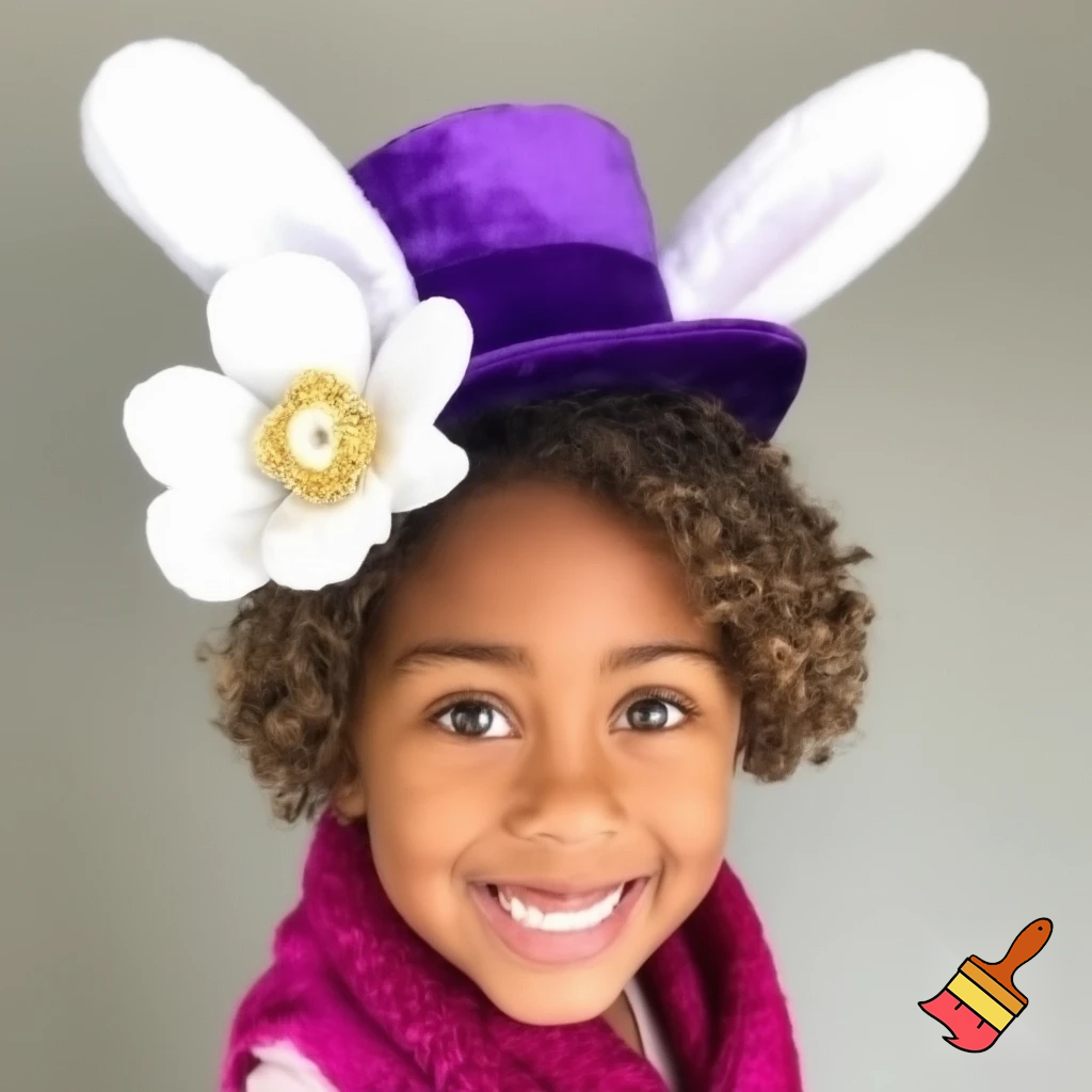 Easter bunny headband, top hat, Easter hat headband, top hat, purple and white, purple and white velvet top hat