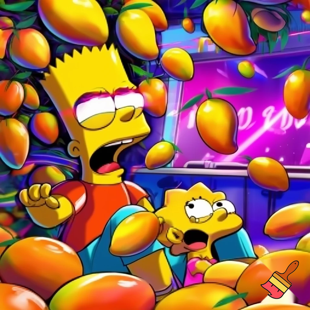 BART SIMPSON ANIME BOBA VIBES WITH 67 MANGOS AND LASER EYES WATCHING ANIME WITH LISA SIMPSON