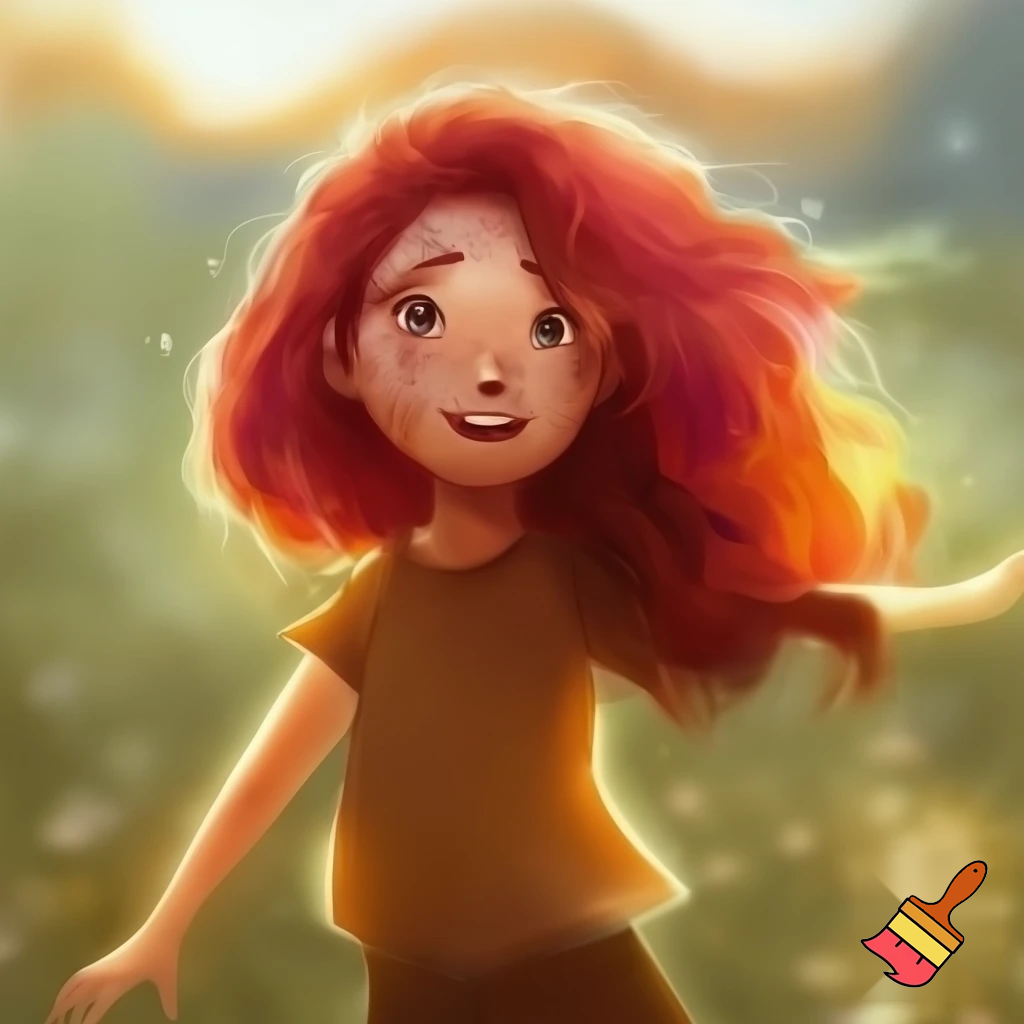 a red headeed girl 12 yeast old