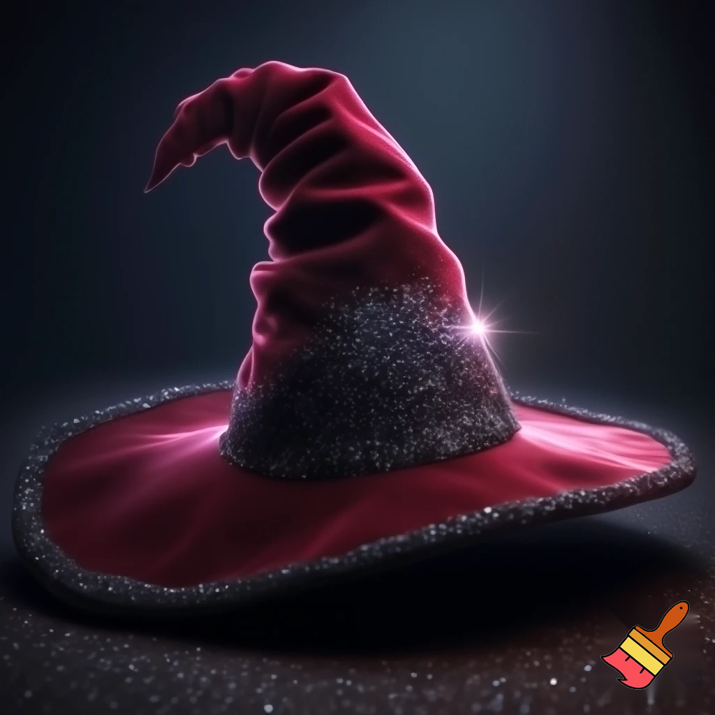 Velvet witches hat, witches hat, dark velvet witches hat and black glitter