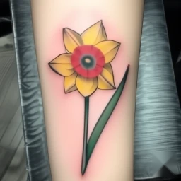 march birth flower tattoo