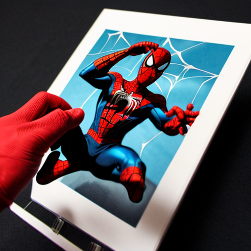 create an image of an spider man shooting webs