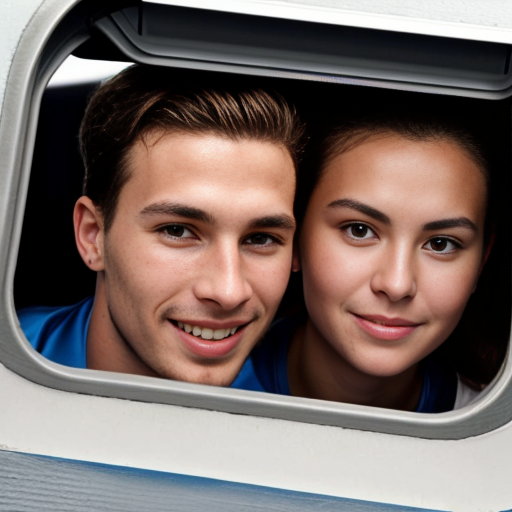 Goretzka and Vanessa at the plane