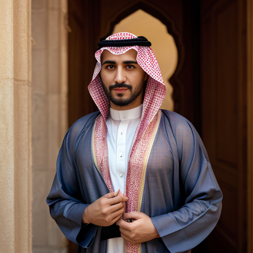 a man with an arabic cloth
