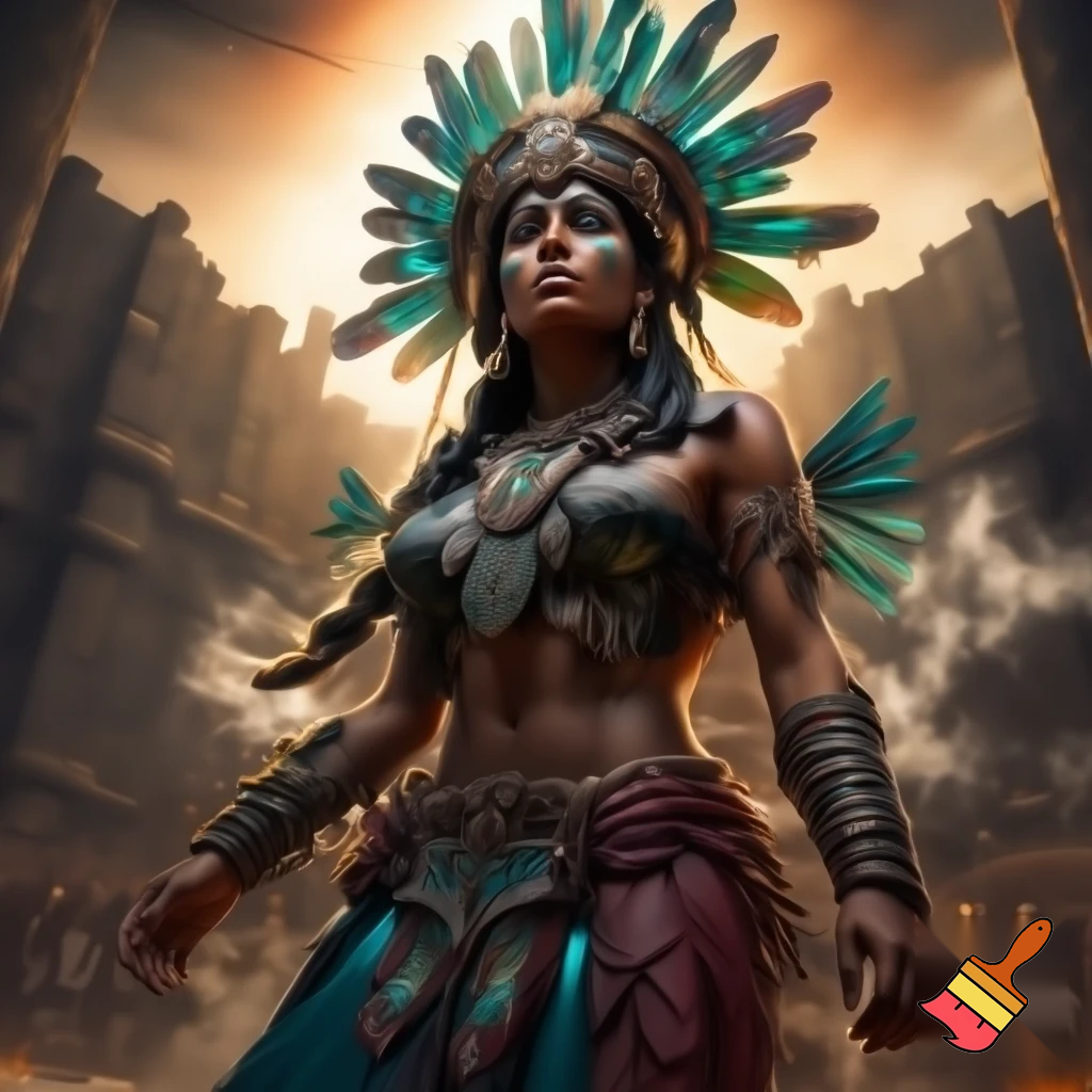 Generate a pre Hispanic goddess from the Aztecs
