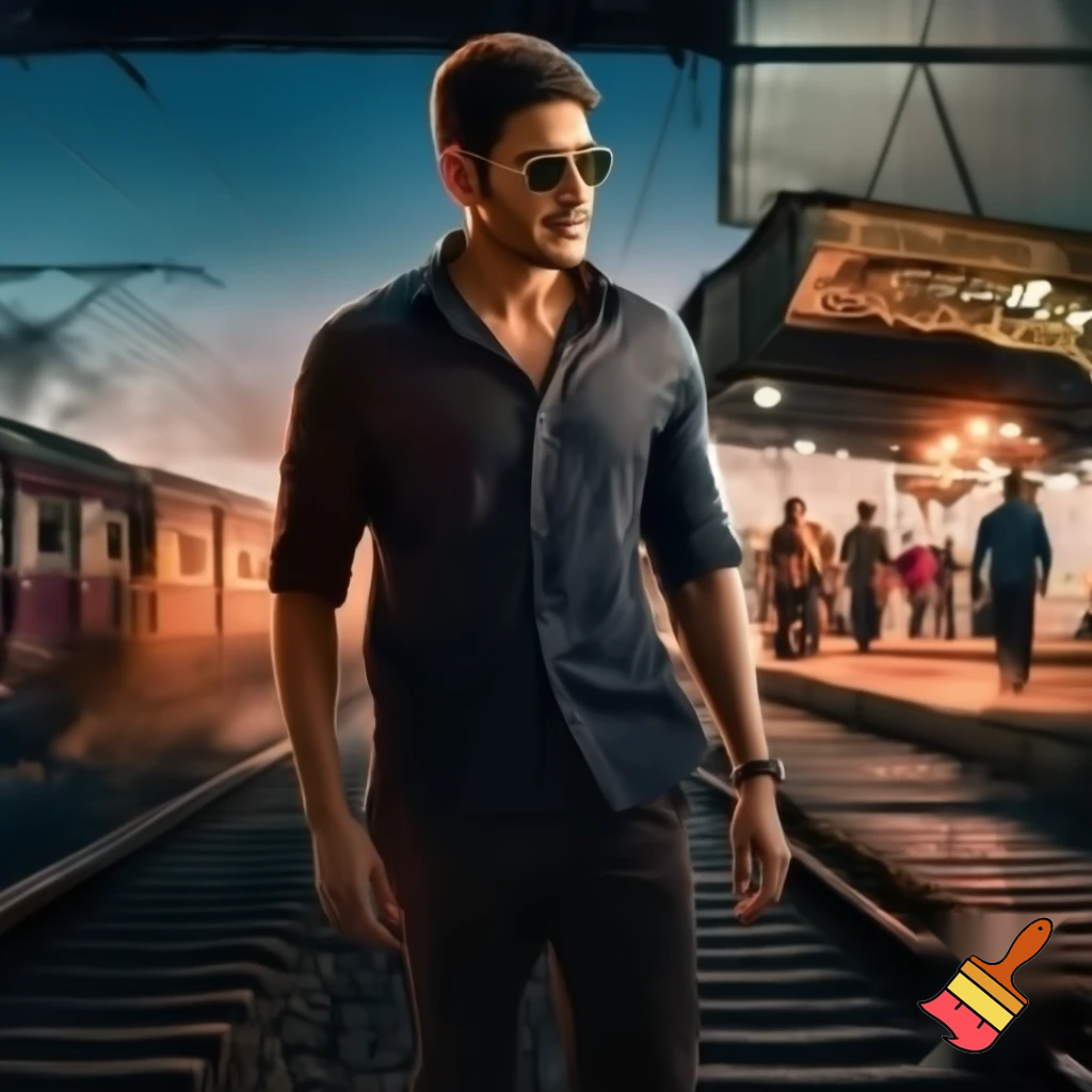 Mahesh babu at railway station 