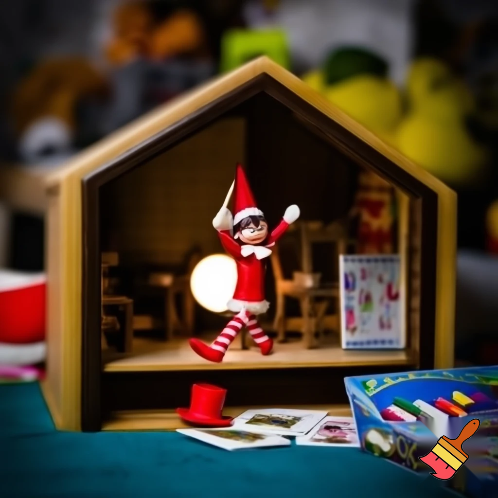 Elf on the shelf magic tricks magic cubby house colouring box