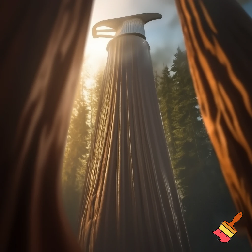 Make a realistic drop tower theme park ride inspired by the California redwood trees. With a restraint and goes up and down