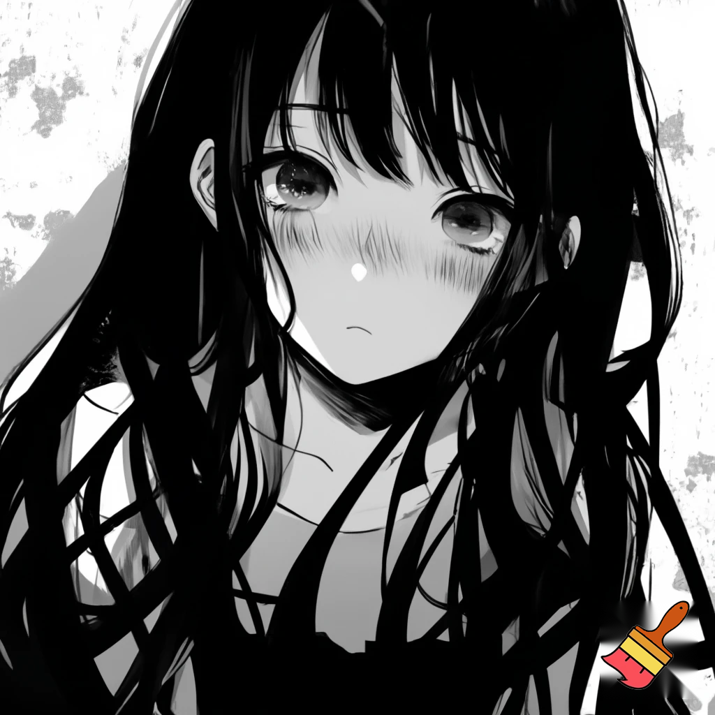 fait la en noir et blanc et plus style manga c une fille cheuveux long et tres 
ebourife  style dessin adolessante de 16 ans



