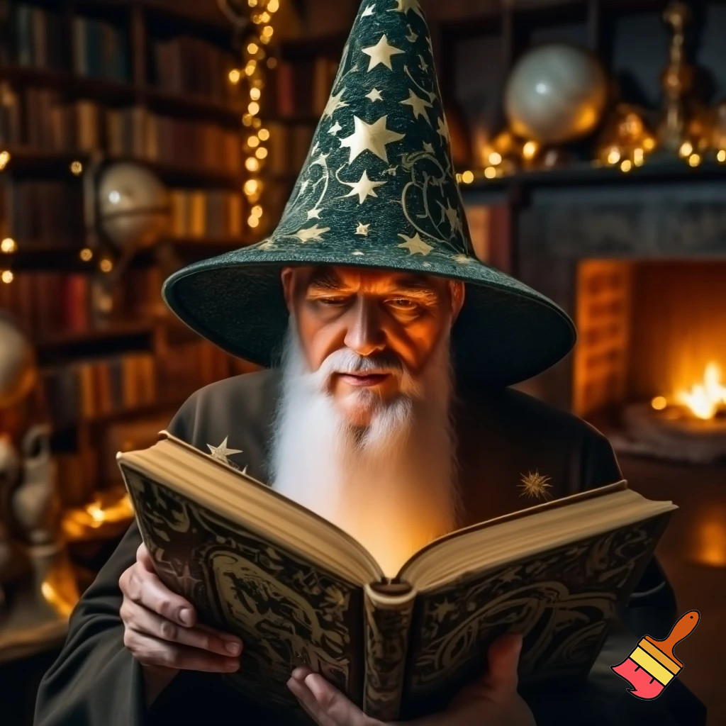 Christmas wizard hat stars and means read a Christmas hat