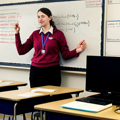 a teacher teaching computer science to Year 8.