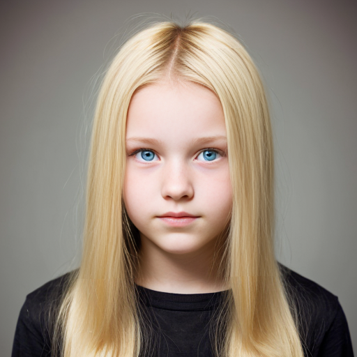 a girl with blond hair that is around 14years old
