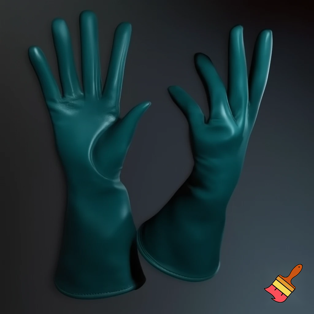 Make photorealistic two-sided gloves, with fingers on both sides, make them long length and fashionable