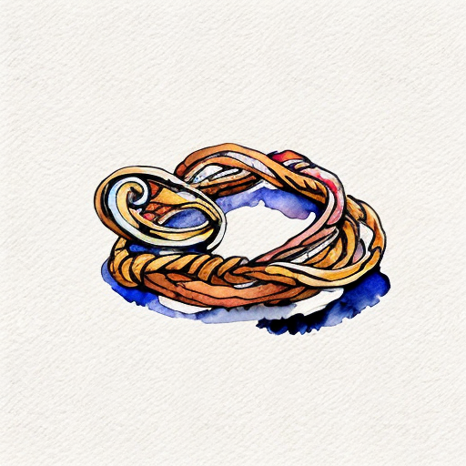 single icon of cord knot in cartoon style