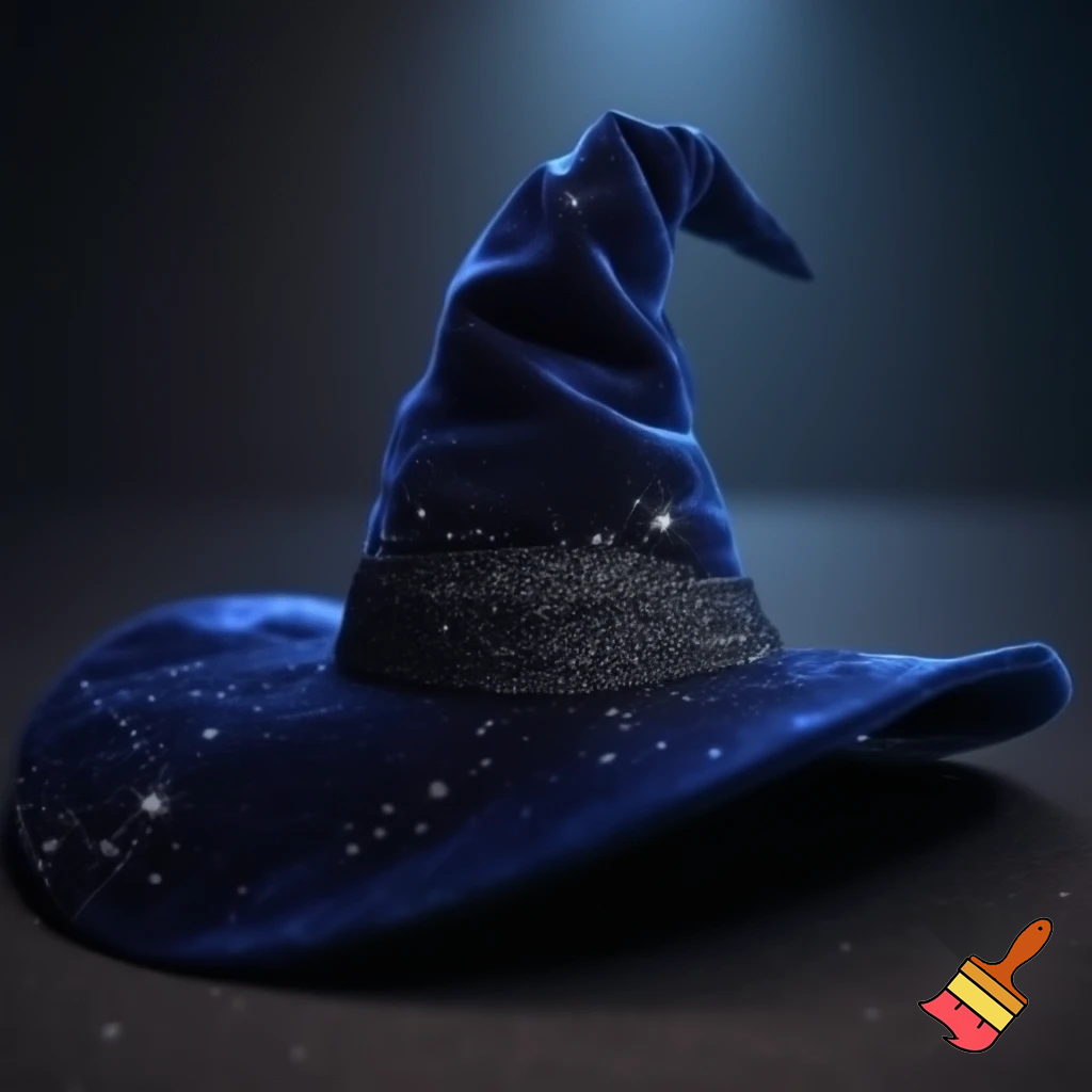 Velvet witches hat, witches hat, dark velvet witches hat and black glitter a fabric and velvet