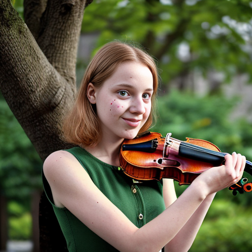 Склеверипка имеет вытянутое светло-зелёное рыло, два глаза, рыжие пятнышки и листки, растущие на голове. Также на голове растут рыжевато-светлые волосы. На конце морды видны ноздри. Вся голова имеет форму клевера. Из-под лиственного плаща Склеверипки видно её полосато-коричневое брюхо. У неё есть пара светло-зелёных рук, по два пальца на каждой, в руках она держит красивую скрипку в виде дерева, на которой играет. Ноги её тоже светло-зелёные, но только после колен. До колен цвет её ног имеет более тёмный оттенок. Ноги Склеверипки кудрявые позади колен. На её ногах также два пальца, как на руке. На её ногах и руках также рыжие пятна, как на лице.