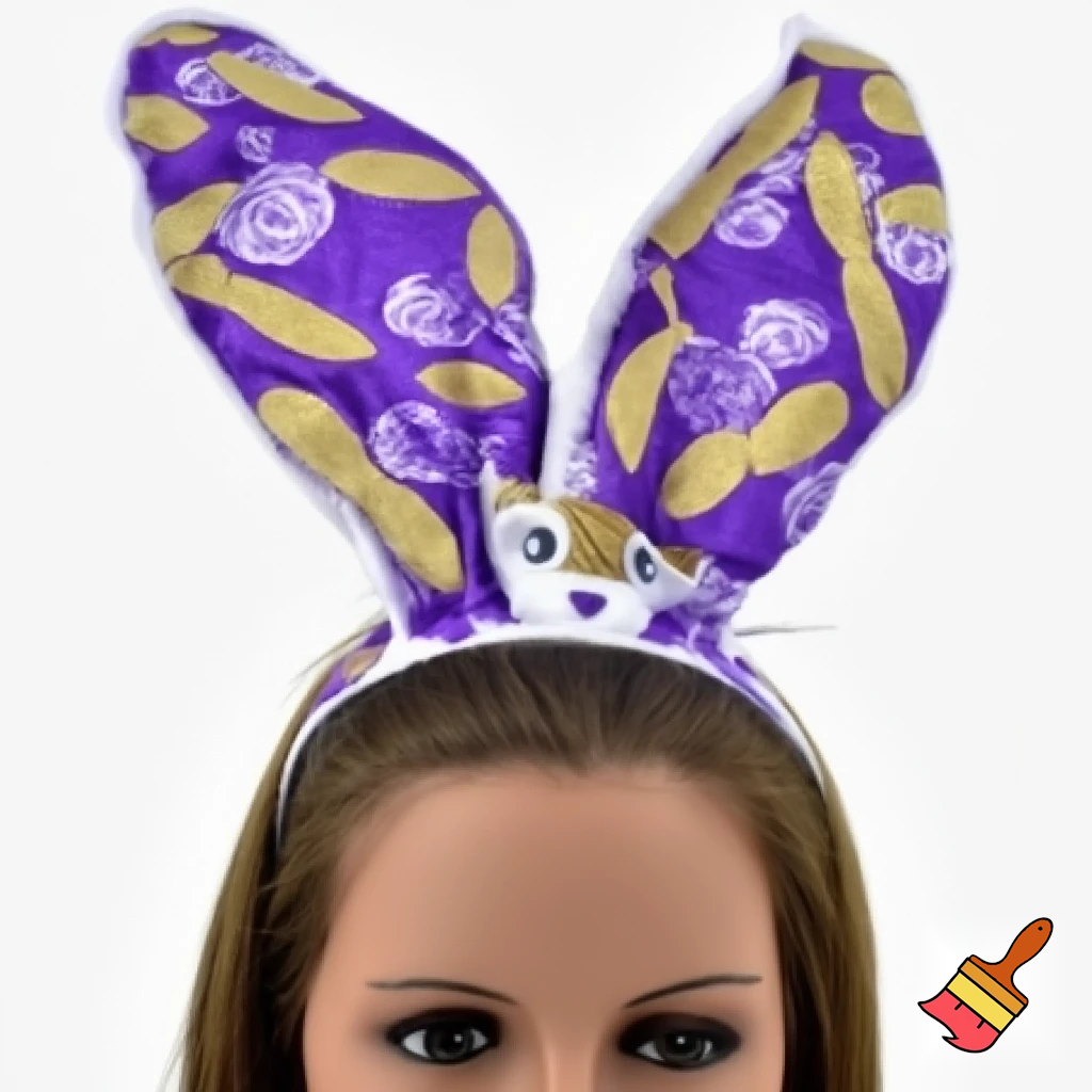Easter top hat headband Easter bunny headband, purple and white with gold Easter top hat headband and fabric velvet and fabric velvet top head headband top hat headband