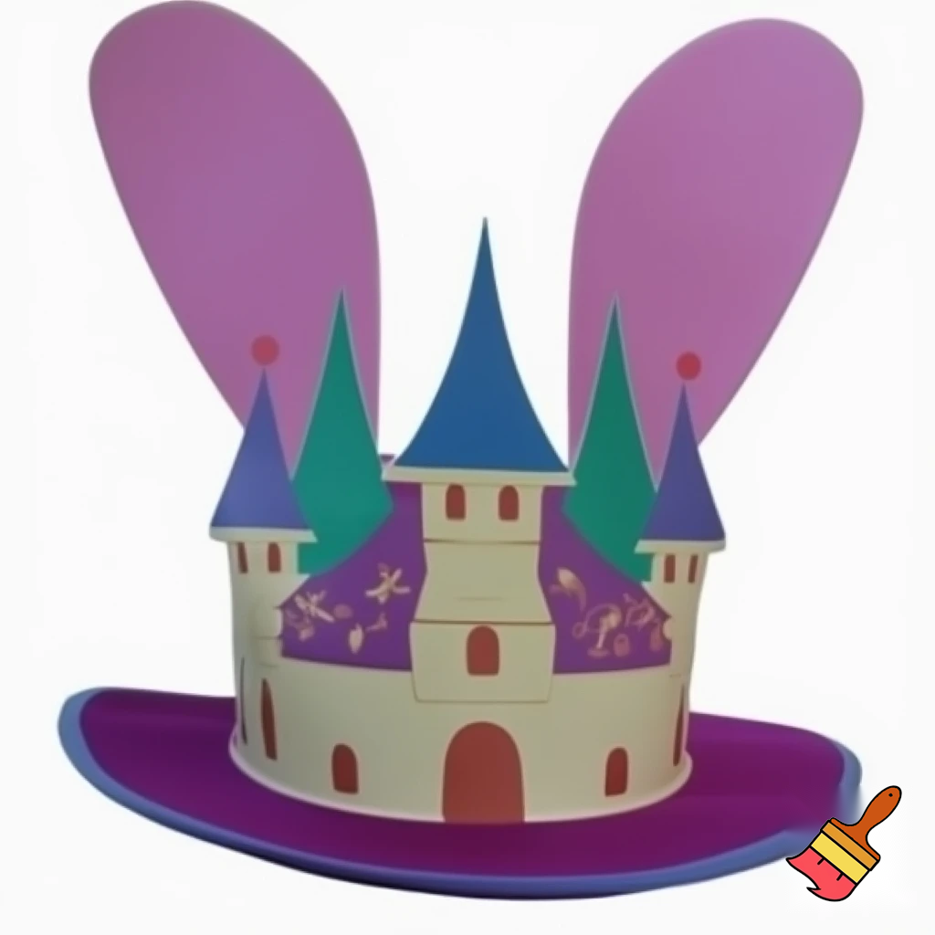 Easter bunny castle mascot top hat costume Easter bunny ears