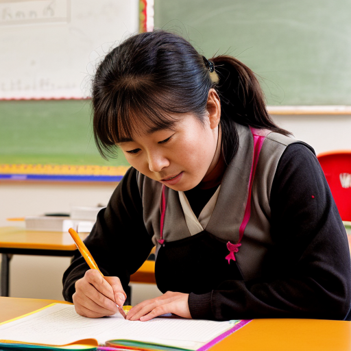 a panda teacher checking puntuality