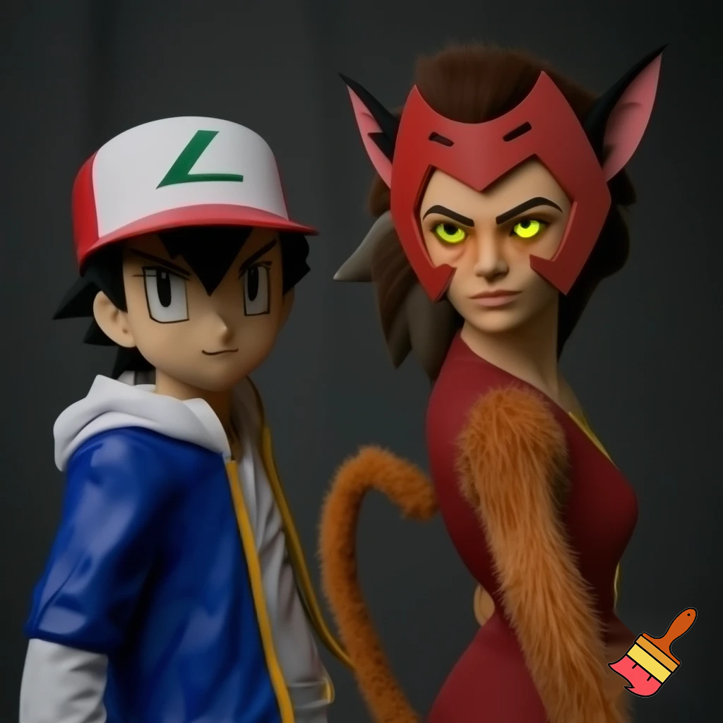 Ash Ketchum with catra
