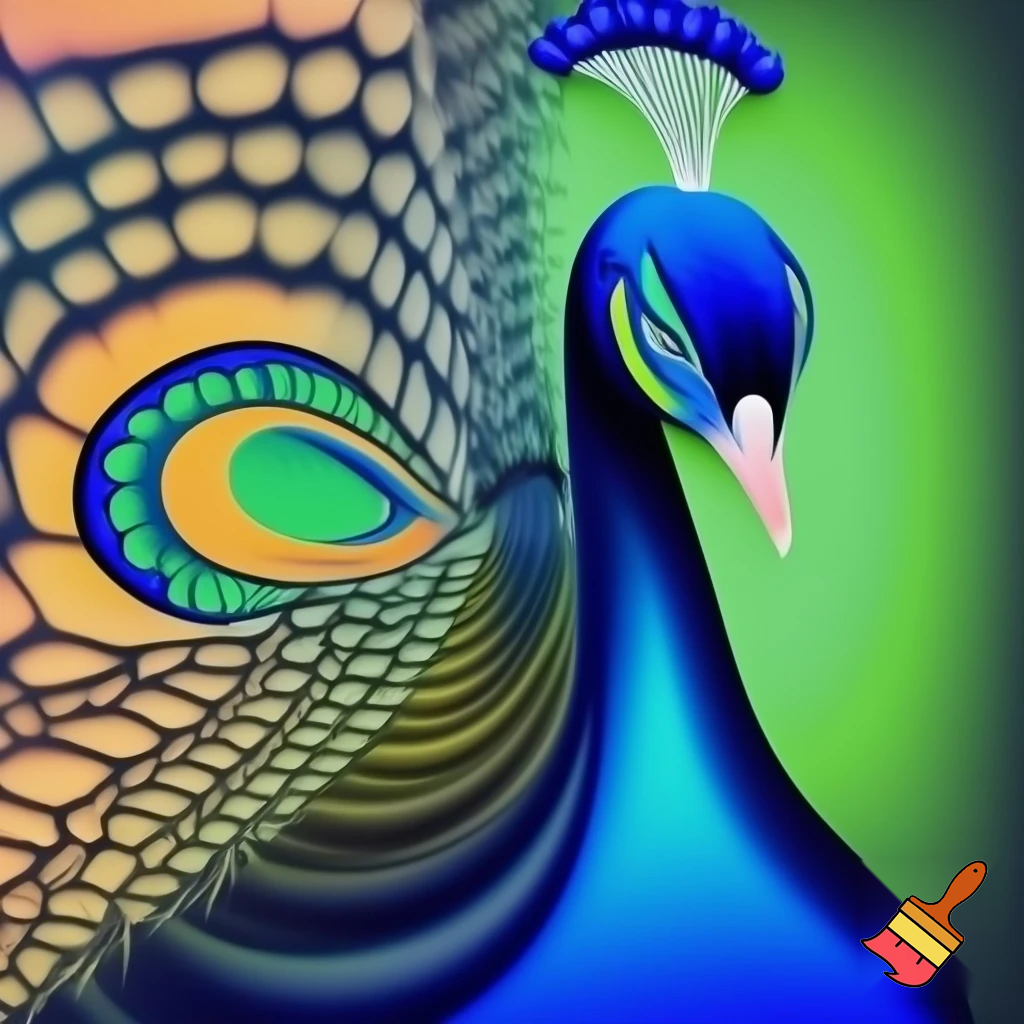 abstract peacock
