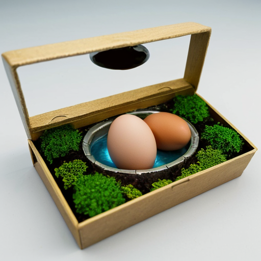 atom with DNA with cell with egg with waterfall with earth and moon with the box