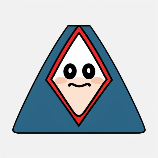 a cartoon triangle who is sad