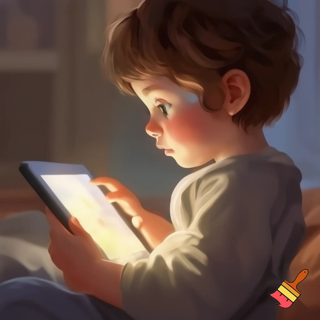 Kid with ipad
