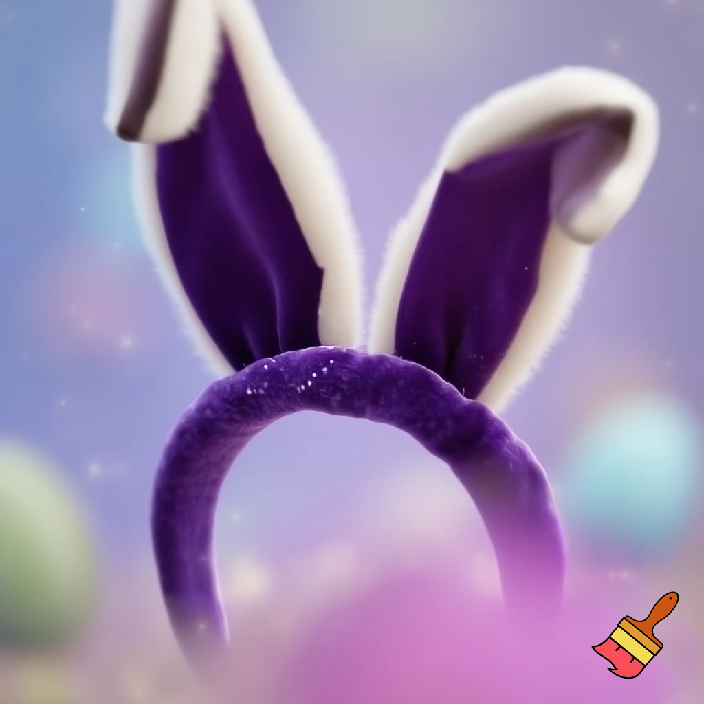 Easter bunny headband velvet Easter bunny, bunny ears, purple and white bunny velvet headband Easter bunny ear top hat ear headband