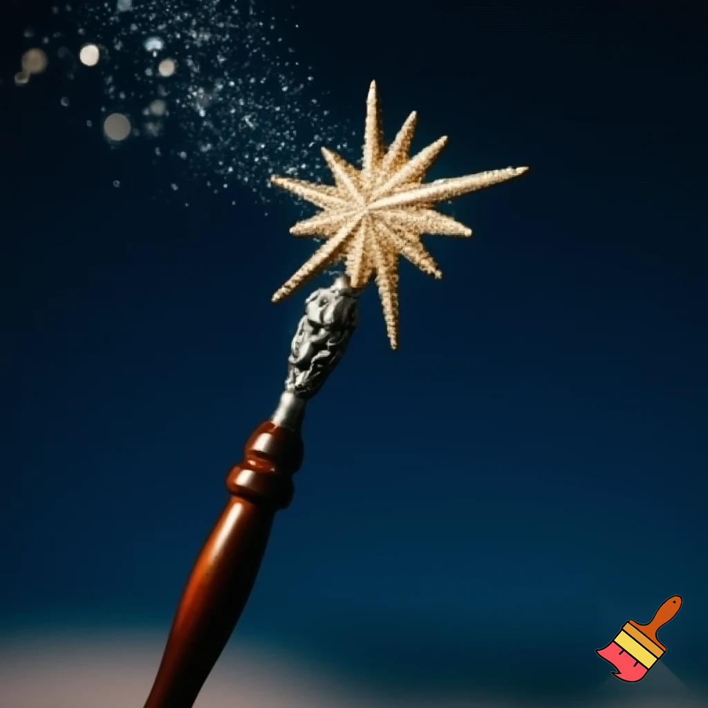 A star Christmas star want magic wand💫