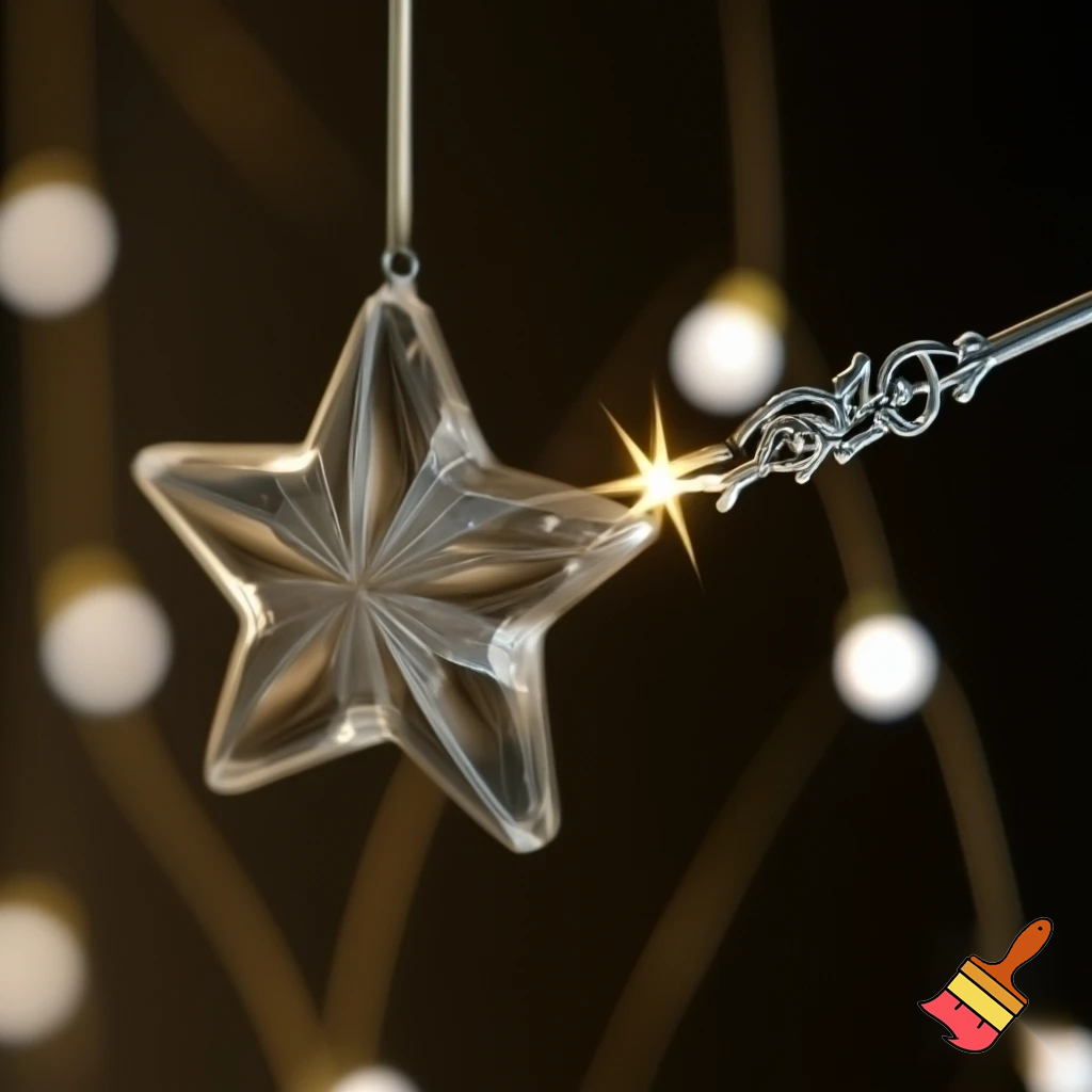 A star Christmas star want magic wand💫