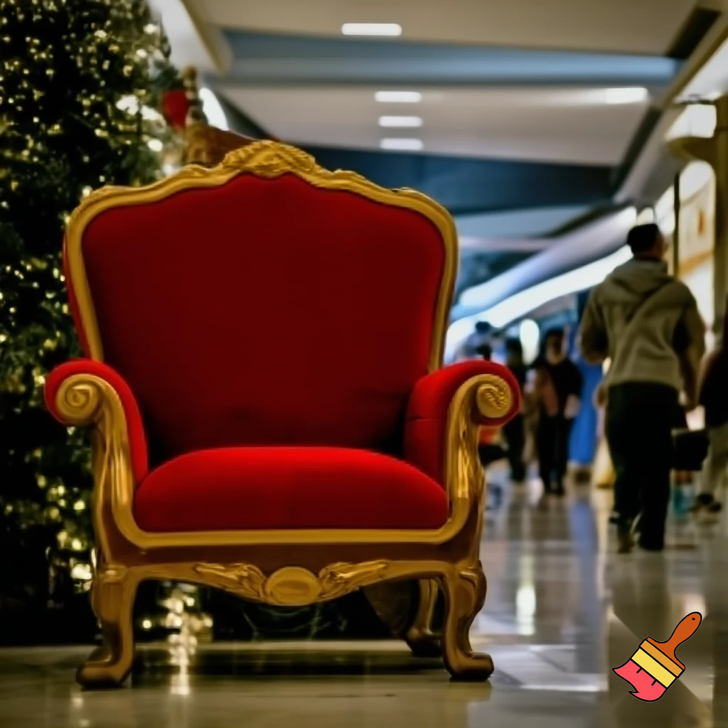 Santa Claus shopping Centre with Santa Claus chair at the shopping🎄🎄🎄🎄