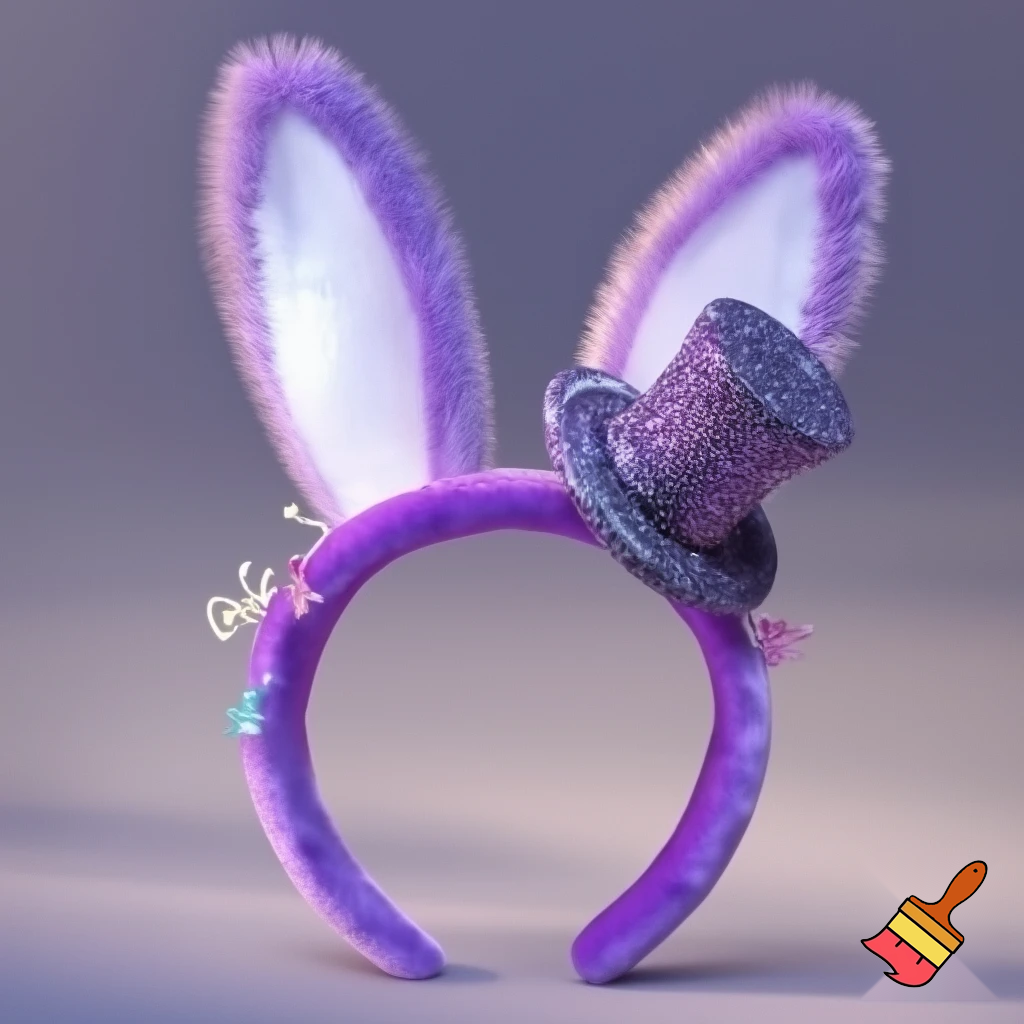 Easter bunny headband velvet Easter bunny, bunny ears, purple and white bunny velvet headband Easter bunny ear top hat ear headband glitter top hat velvet
