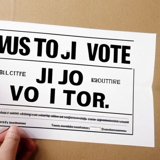 make a voter ballot with 2 boxes, one checked of and the title of the ballot says JUST DO IT.