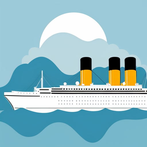 vintage barbie , her husband , children ,and baby on the deck of the titanic