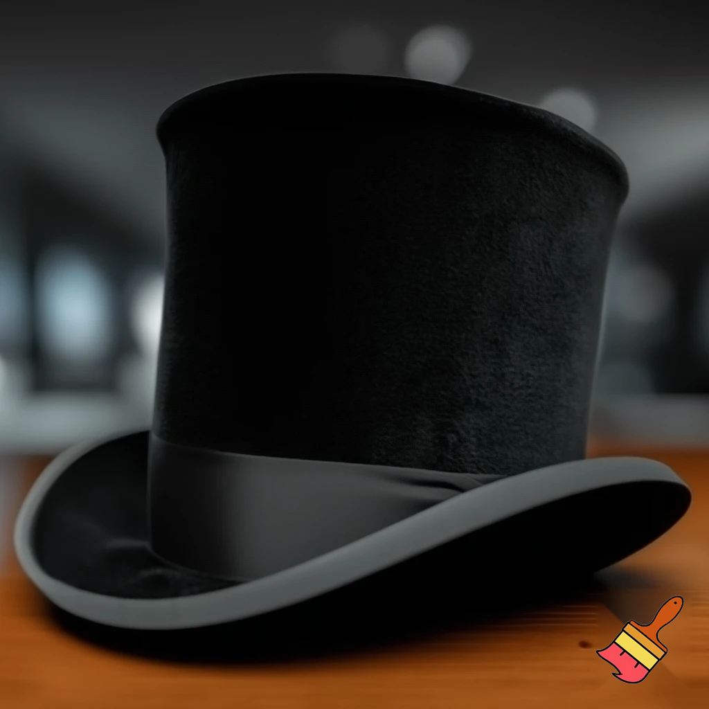 Melbourne Cup top hat velvet
A dark black top hat